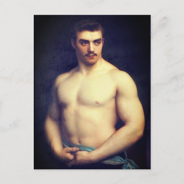 Postal Retrato de un atleta (Anverso)