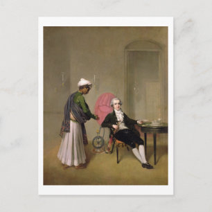 Postal Retrato de un Caballero, posiblemente William Hick