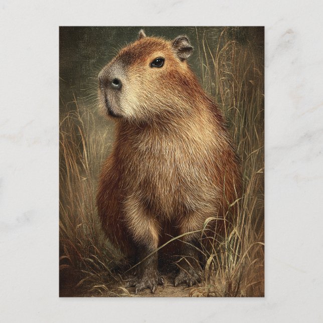 Postal Retrato de un capibara (Anverso)