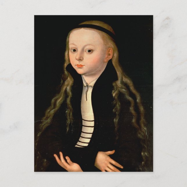 Postal Retrato de un chica (Anverso)