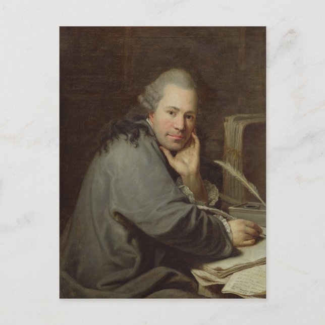 Postal Retrato de un escritor, 1772 (Anverso)