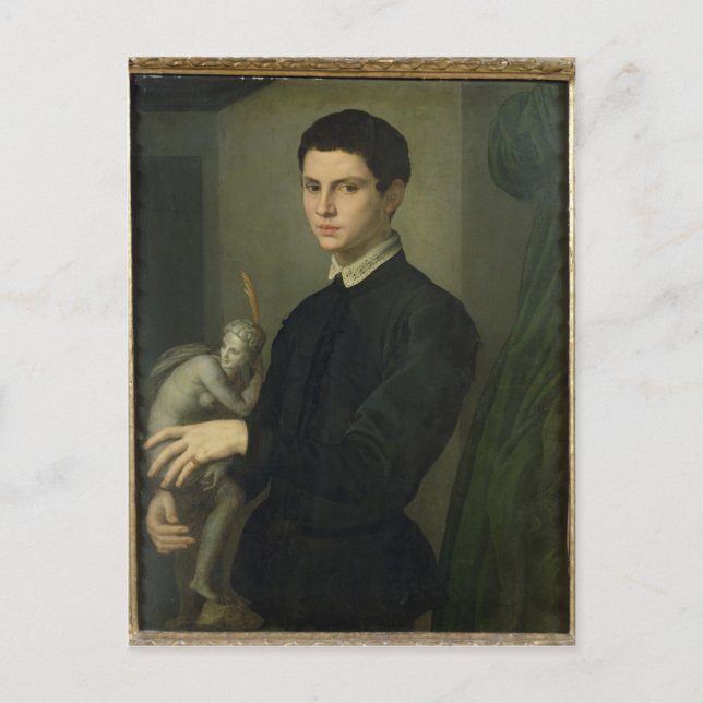 Postal Retrato de un escultor (Anverso)