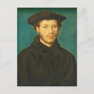 Postal Retrato de un hombre, c. 1536-40 (aceite de nuez)
