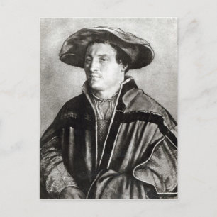 Postal Retrato de un hombre con un gorra rojo, c.1530