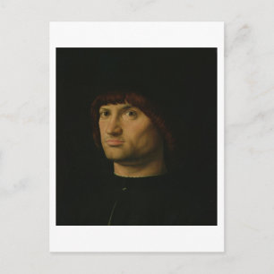 Postal Retrato de un hombre, o el condottiere, 1475 (acei