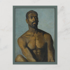 Postal Retrato de un hombre por Buchser