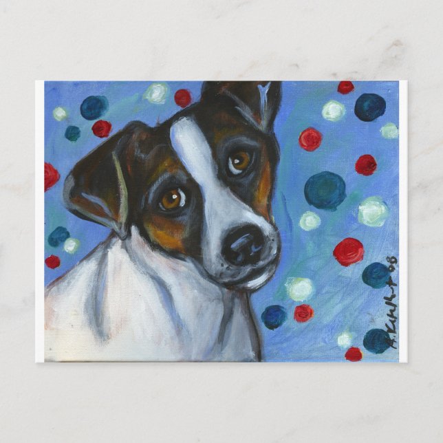 Postal Retrato de un Jack Russell (Anverso)