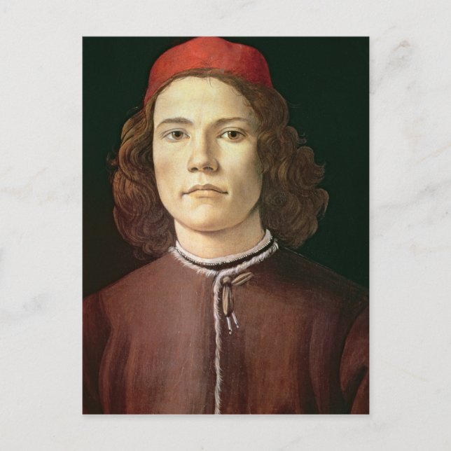 Postal Retrato de un joven, c.1480-85 (Anverso)
