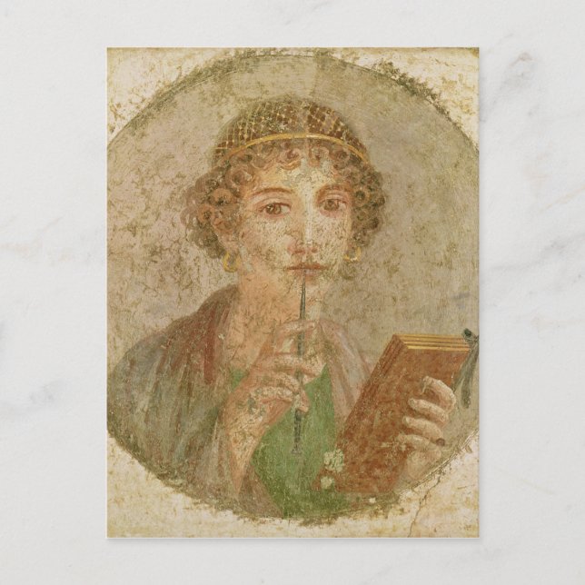 Postal Retrato de un joven chica (Anverso)