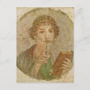 Postal Retrato de un joven chica