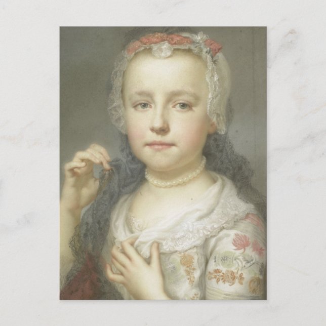 Postal Retrato de un joven Chica (Anverso)