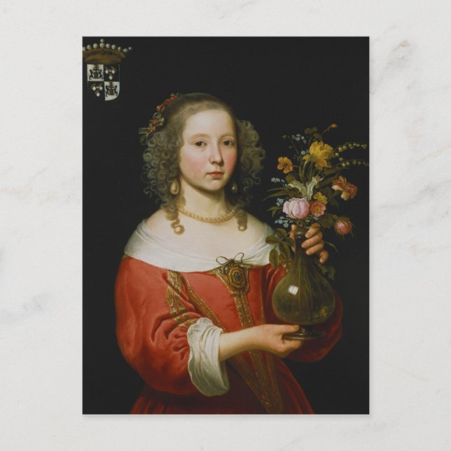 Postal Retrato de un joven Chica (Anverso)