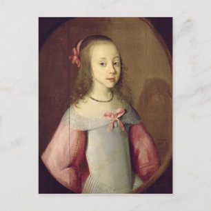 Postal Retrato de un joven Chica, 1651