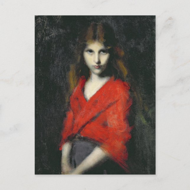 Postal Retrato de un joven Chica, el Shiverer (Anverso)