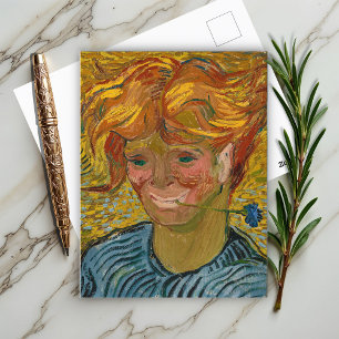 Postal Retrato de un joven con Cornflower, Van Gogh