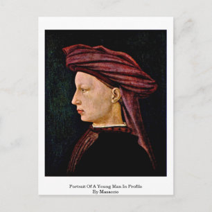 Postal Retrato De Un Joven En Perfil Por Masaccio