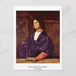 Postal Retrato De Un Joven Por Tiziano