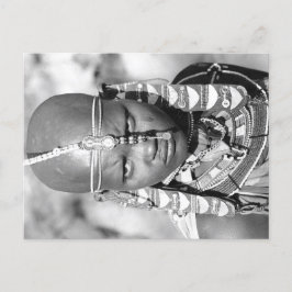 Postal Retrato de un masái