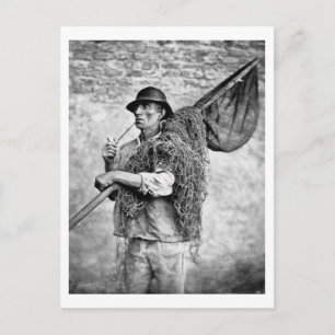 Postal Retrato de un pescador que lleva sus nidos (p/p. f