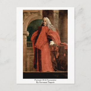 Postal Retrato De Un Procurador De Giovanni Tiepolo