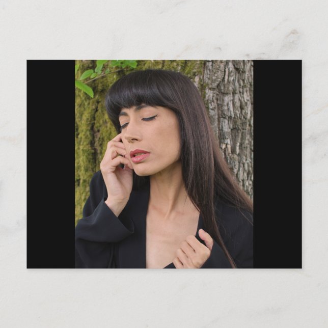 Postal Retrato de una bella joven (Anverso)