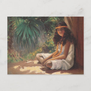 Postal Retrato de una Chica polinesia - Helen T. Dranga