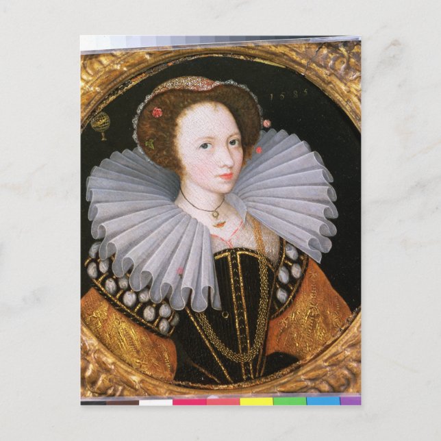 Postal Retrato de una dama con una gran mancha (Anverso)