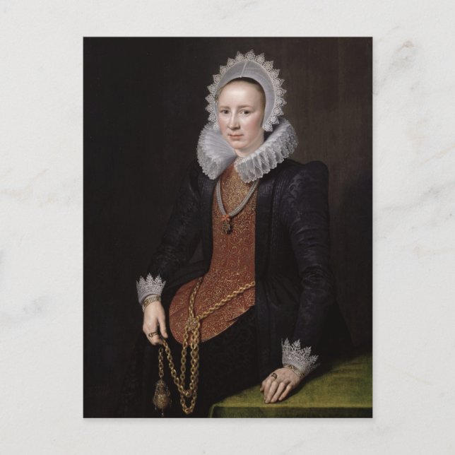 Postal Retrato de una dama de 29 años, 1615 (Anverso)
