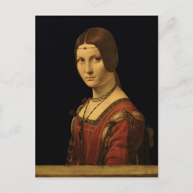 Postal Retrato de una dama de la Corte de Milán (Anverso)