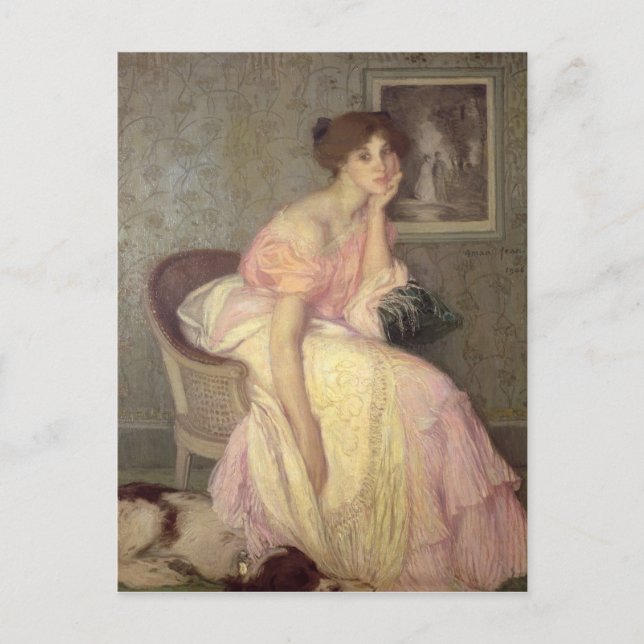 Postal Retrato de una joven (Anverso)