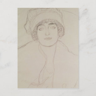 Postal Retrato de una joven mujer