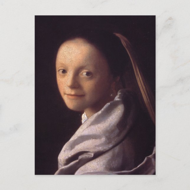 Postal Retrato de una joven mujer (Anverso)