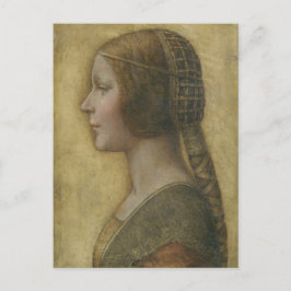 Postal Retrato de una joven novia de Leonardo da Vinci