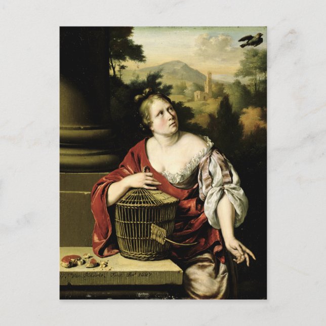 Postal Retrato de una mujer, 1687 (Anverso)