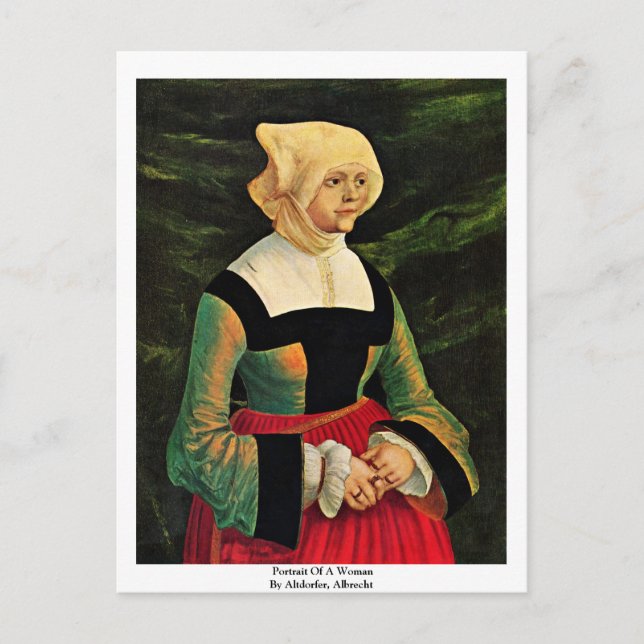 Postal Retrato De Una Mujer De Altdorfer, Albrecht (Anverso)