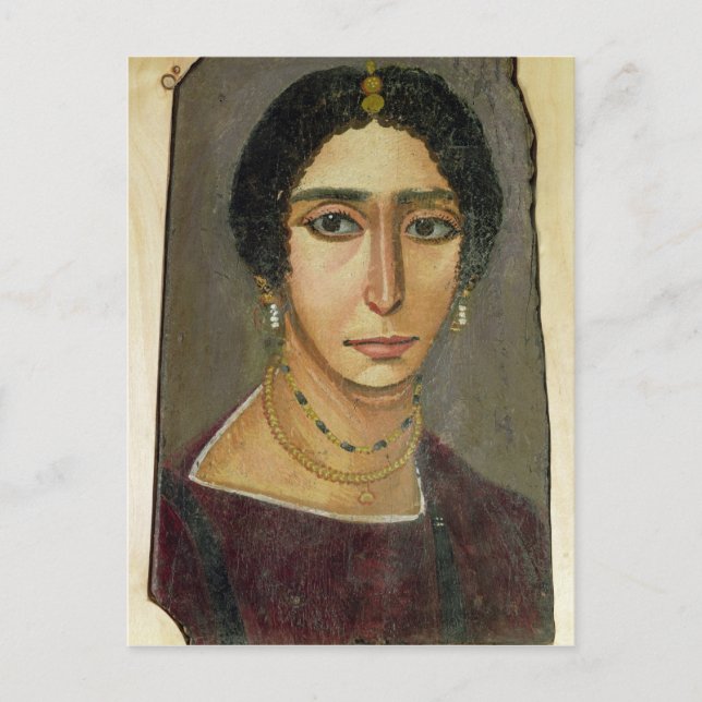 Postal Retrato de una mujer, de Fayum, 1ro-4to siglo (Anverso)