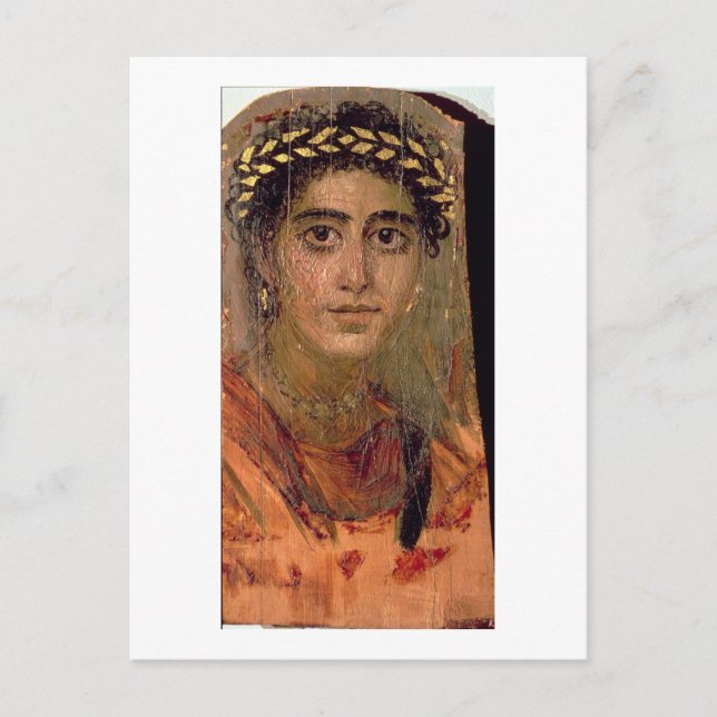 Postal Retrato de una mujer, de Fayum, Romano-Egipcio, (Anverso)