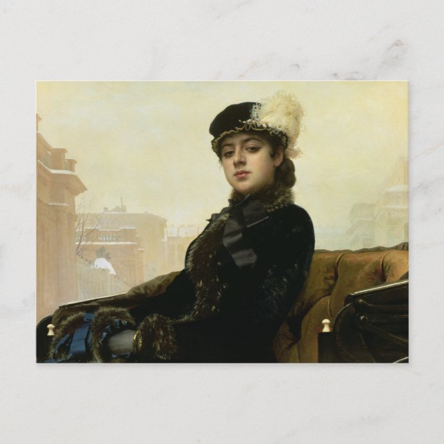 Postal Retrato de una mujer desconocida, 1883 (Anverso)