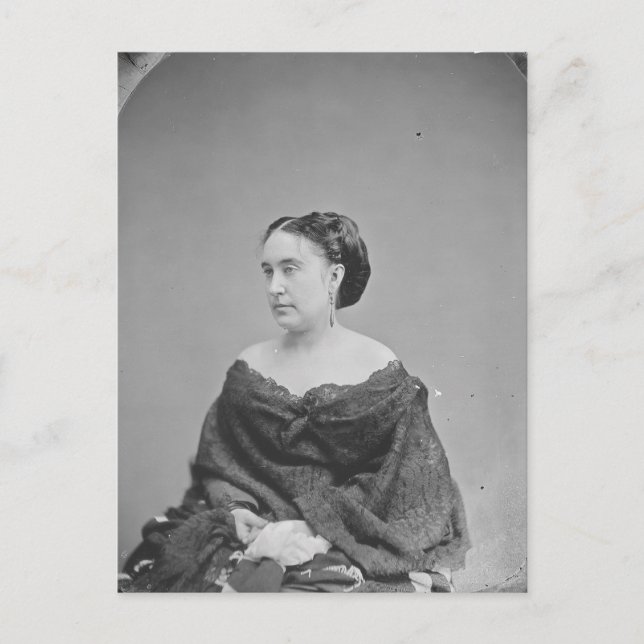 Postal Retrato de una mujer desconocida en la era de la g (Anverso)