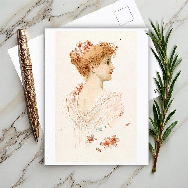 Postal Retrato de una mujer, Louis Prang (Subido por el creador)