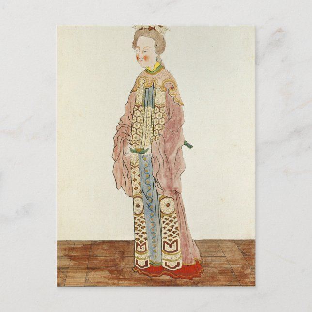 Postal Retrato de una mujer mandarín (Anverso)