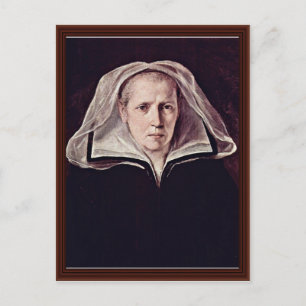 Postal Retrato De Una Mujer Mayor De Reni Guido