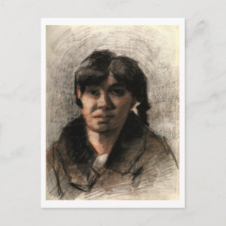 Postal Retrato de una mujer, pintura Bella Artes Van Gogh