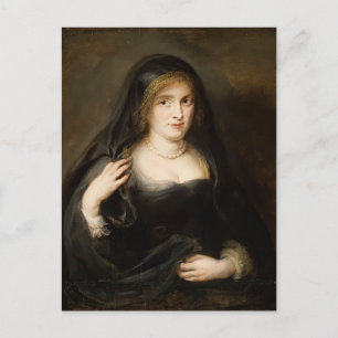 Postal Retrato de una mujer por Peter Rubens