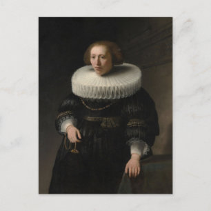 Postal Retrato de una mujer por Rembrandt