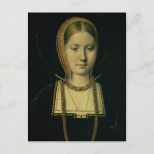 Postal Retrato de una mujer, posiblemente Catherine de Ar
