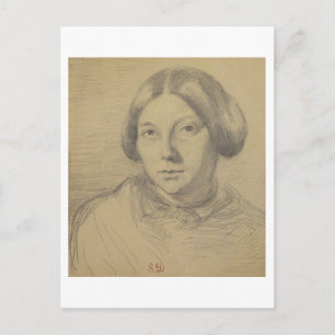 Postal Retrato de una mujer, posiblemente George Sand (18