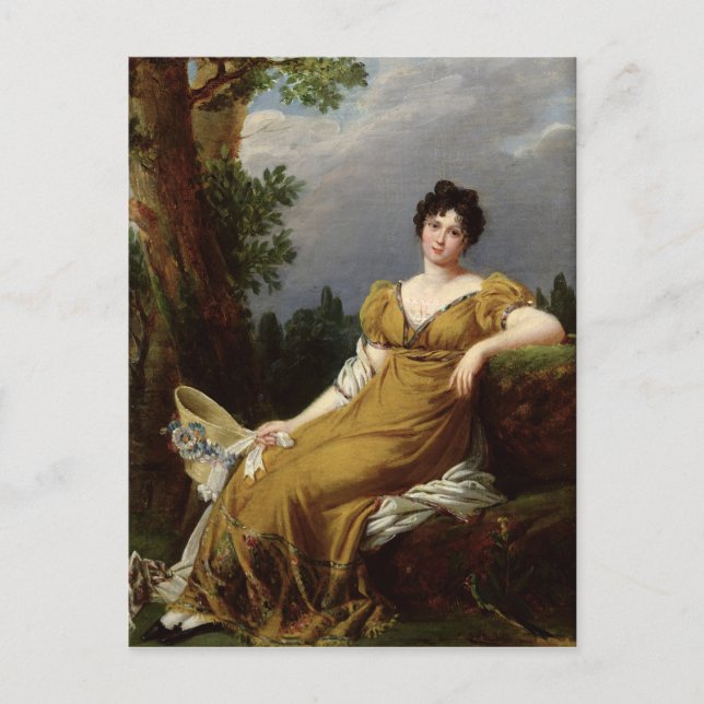 Postal Retrato de una mujer sentada (Anverso)