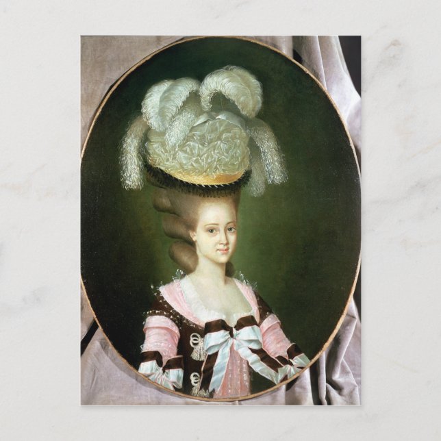 Postal Retrato de una señora en un gorra (Anverso)