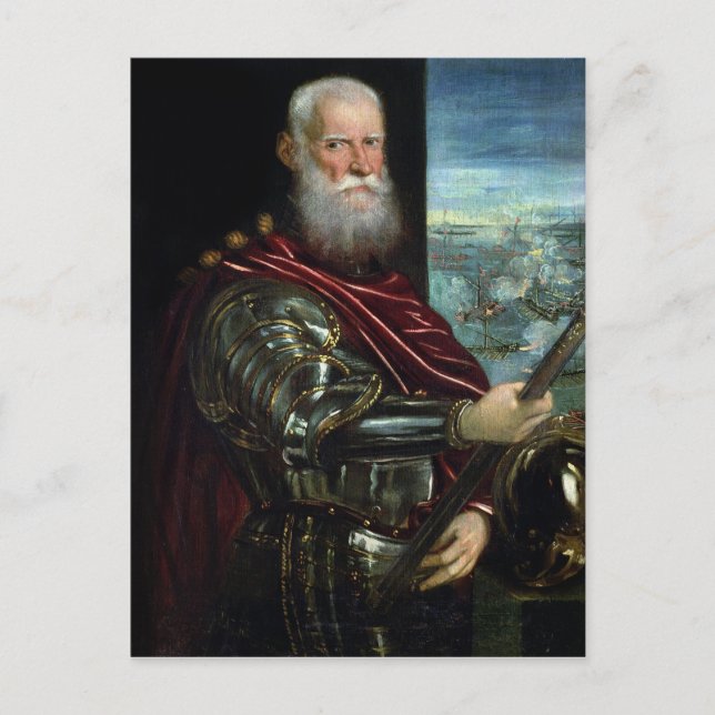 Postal Retrato de Vernier Comandante en Jefe (Anverso)